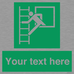 Custom Emergency Escape Ladder Sign